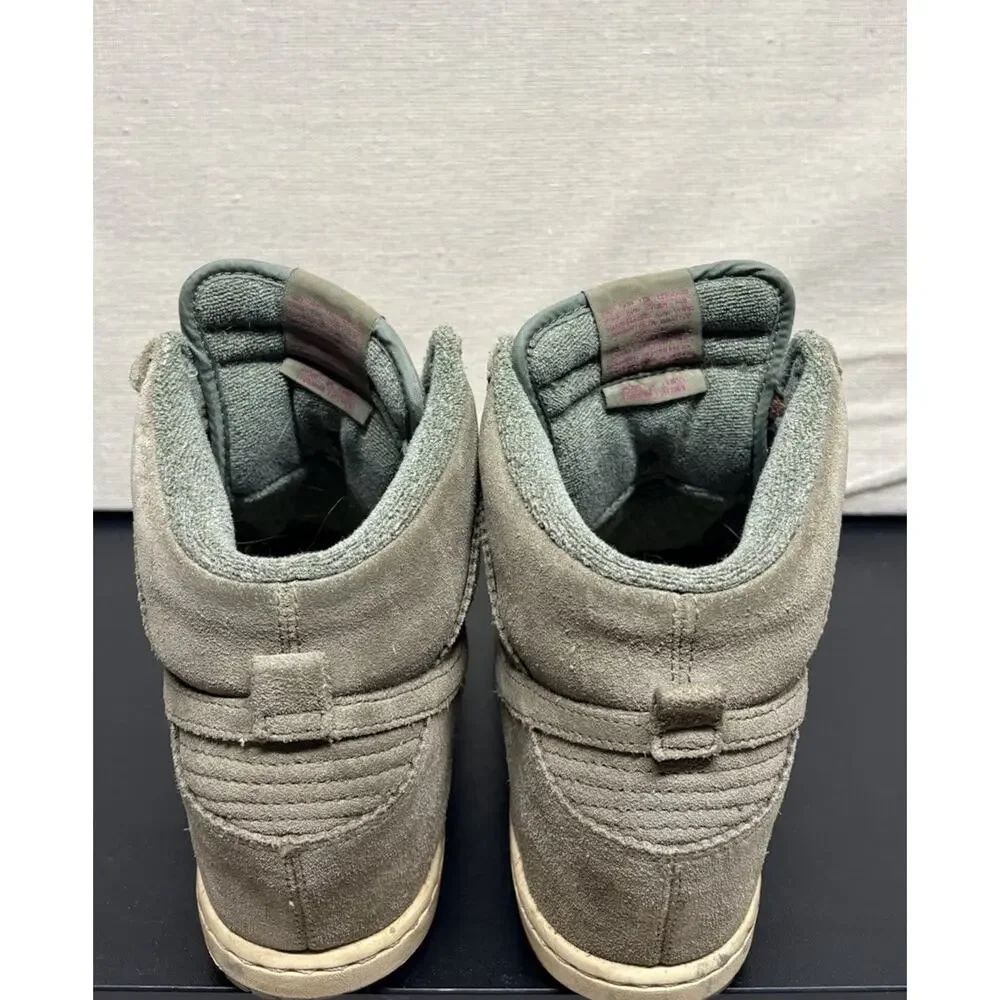 Nike Dunk 2012 Sky Hi Wedges Suede Olive Sneakers Women’s US9.5 528899-200